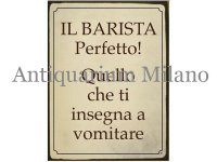 イタリア語パネル　完璧なバールマン　IL BARISTA Perfetto!　【カラー・イエロー】