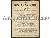 イタリア語パネル　完璧な飲食業者　IL RISTORATORE PERFETTO　【カラー・イエロー】