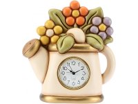 イタリア THUN ブーケ 花 置き時計 目覚まし時計 陶製