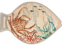 イタリア 魚型皿2枚セット 夏の海 メラミン SEA LIFE Rose&Tulipani 33 x 23 x 高さ 2,4 cm