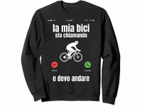 【4色展開】イタリア語おもしろトレーナー ユニセックス メンズ レディス「自転車が呼んでいる、だから行かないと」メンズ レディス S-XXL サイクリスト向け