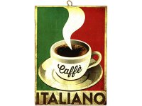 イタリア アンティーク風プレート カッフェイタリアーノ Caffè Italiano 25 x 18cm