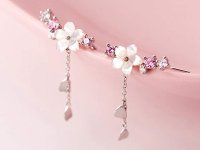 イタリア ピアス 花 シルバー925