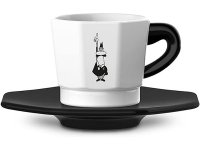 エスプレッソコーヒーカップ 4客セット Bialetti（ビアレッティ）Ottagonali, ブラック＆ホワイト