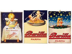 【2種】アンティーク風プレート Barilla バリッラ 25 x 18cm, 30 x 21 cm