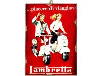 アンティーク風サインプレート Lambretta ランブレッタ 25 x 18cm