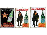 【3種】アンティーク風サインプレート ポスター San Pellegrino サン・ペッレグリーノ 25 x 18cm / 40 x 30 cm