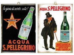 【2種】アンティーク風プレート San Pellegrino サン・ペッレグリーノ 25 x 18cm