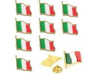 イタリア国旗 ピンバッジ 10個セット