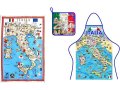イタリアマップ エプロン&布巾＆鍋つかみセット