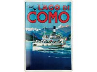 アンティーク風サインプレート　イタリア コモ湖　Lago di Como 30ｘ20cm【カラー・マルチ】【カラー・ブルー】