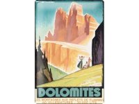 アンティーク風サインプレート　イタリア　ドロミテ　Dolomite　30ｘ20cm【カラー・マルチ】【カラー・グリーン】【カラー・オレンジ】