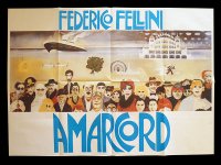 イタリア　映画　アンティークポスター　Amarcord (1973年) フェリーニのアマルコルド  フェデリコ　フェリーニ 100 x 140 cm manifesti