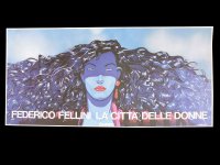 イタリア　映画　アンティークポスター　La citta' delle donne (1980年) 女の都 フェデリコ・フェリーニ マルチェロ・マストロヤンニ  33 x 70 cm locandine