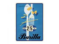万年カレンダー BARILLA - POSATE - イタリア インテリア【カラー・ブルー】