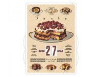 万年カレンダー ケーキ TORTE - イタリア インテリア【カラー・イエロー】【カラー・マルチ】