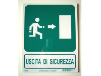 イタリア語表記 非常口　USCITA DI SICREZZA 【カラー・グリーン】【カラー・ホワイト】