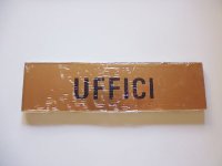 イタリア語表記シール貼付けタイプ  オフィス　UFFICIO【カラー・イエロー】【カラー・ブラック】