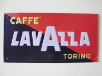 【一点限り】イタリア LAVAZZA ラヴァッツァ　アンティークサインプレート　【カラー・ブラック】【カラー・レッド】