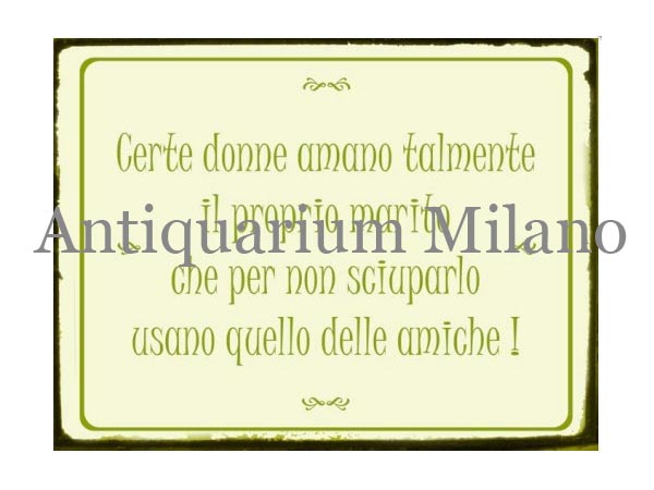 画像1: イタリア語パネル　何人かの女性は…　Certe donne amano talmente …　【カラー・グリーン】