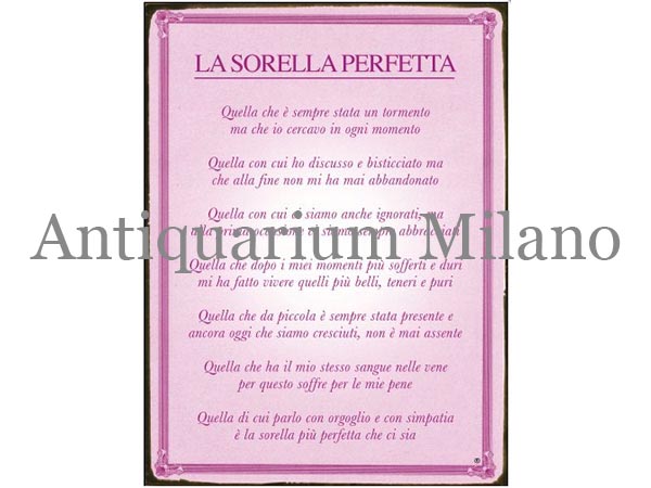 画像1: イタリア語パネル　完璧な姉妹　LA SORELLA PERFETTA　【カラー・ピンク】