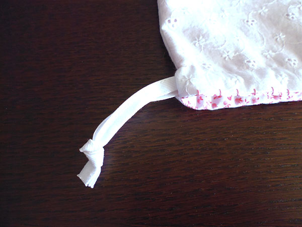 画像5: Ciuccio Milano イタリア製ベビーアイテム　巾着袋　サクランボ コットン100%【カラー・ピンク】