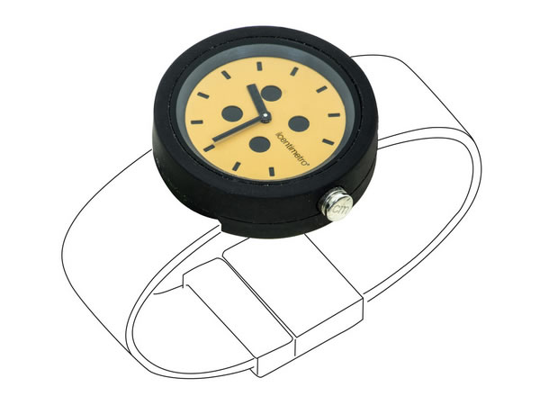 画像1: イタリア メジャー・ブレスレット用腕時計　レザー TimePlug RoundEgg【カラー・ブラック】【カラー・オレンジ】