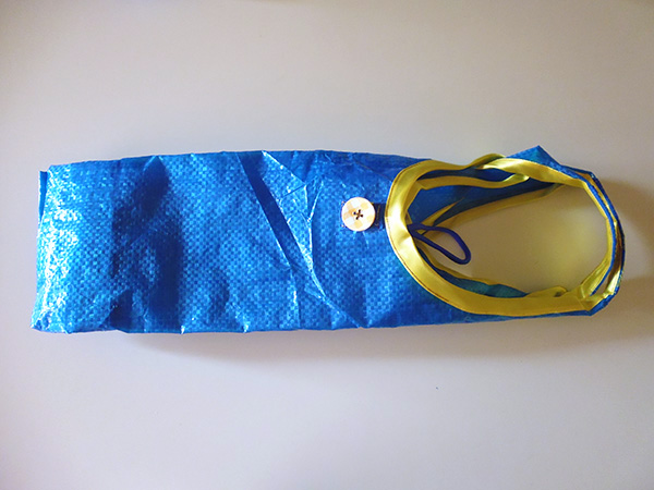 画像2: IKEARTE イタリア製イケアのガジェット　ナイロン折りたたみエコバッグ　【カラー・ブルー】【カラー・イエロー】