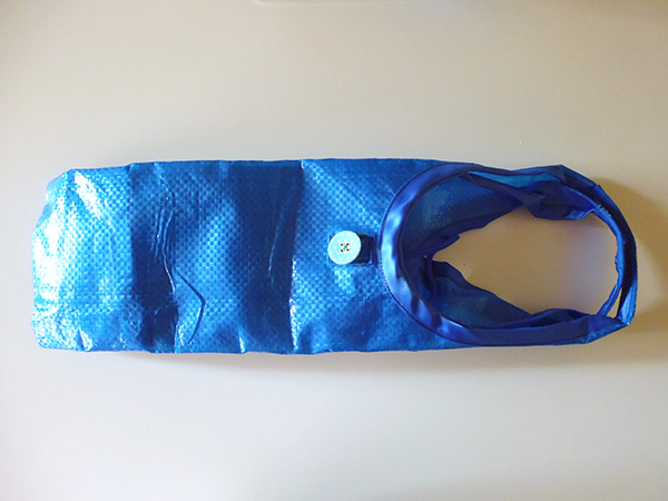 画像2: IKEARTE イタリア製イケアのガジェット　ナイロン折りたたみエコバッグ　【カラー・ブルー】