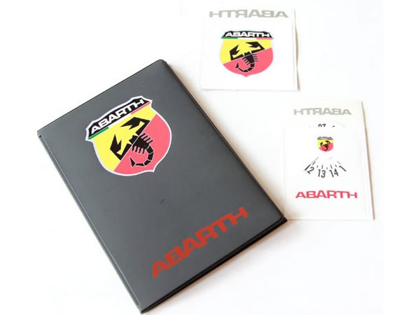 画像1: イタリア ドキュメントケース ステッカー タイムカード FIAT ABARTH 【カラー・ブラック】