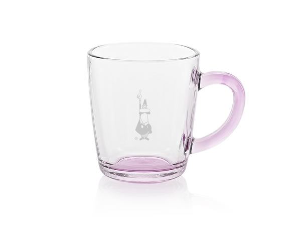 画像1: 耐熱ガラス マグカップ 1客　Bialetti（ビアレッティ）【カラー・ピンク】