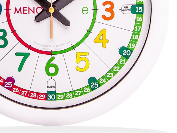 画像3: イタリア語を学ぼう サイレント掛け時計【カラー・マルチ】【カラー・ホワイト】
