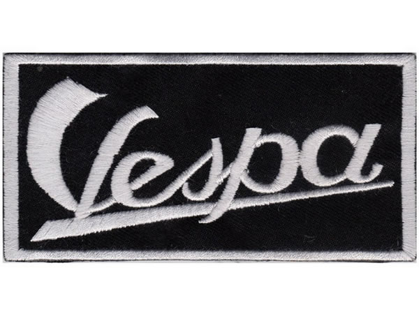 画像1: イタリア 刺繍ワッペン Vespa 【カラー・ホワイト】【カラー・ブラック】