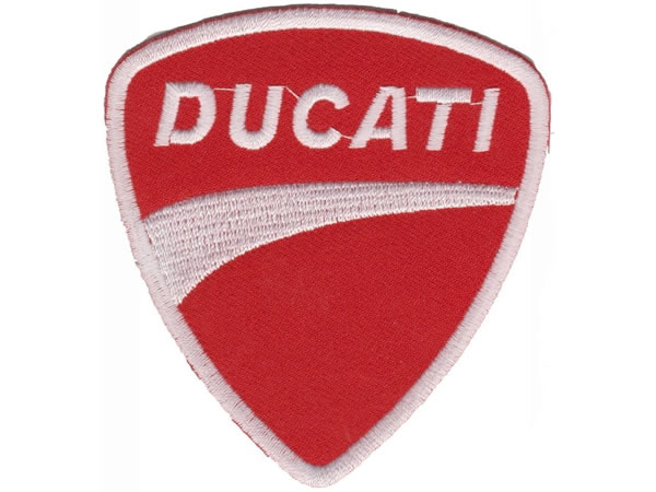 画像1: イタリア 刺繍ワッペン DUCATI 【カラー・ホワイト】【カラー・レッド】