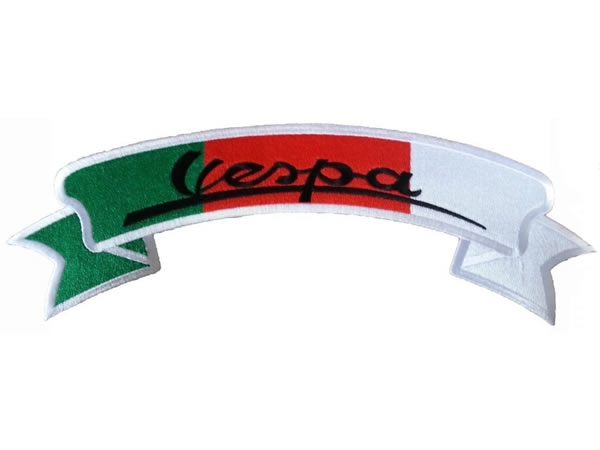 画像1: イタリア 刺繍ワッペン Vespa 【カラー・ホワイト】【カラー・レッド】【カラー・グリーン】