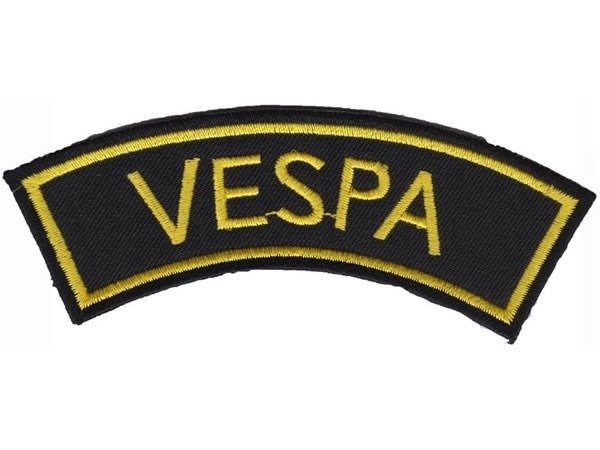 画像1: イタリア 刺繍ワッペン Vespa  【カラー・ブラック】【カラー・イエロー】