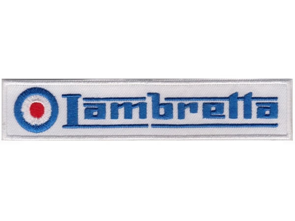 画像1: イタリア 刺繍ワッペン Lambretta【カラー・ホワイト】【カラー・ブラック】【カラー・ レッド】【カラー・ ブルー】