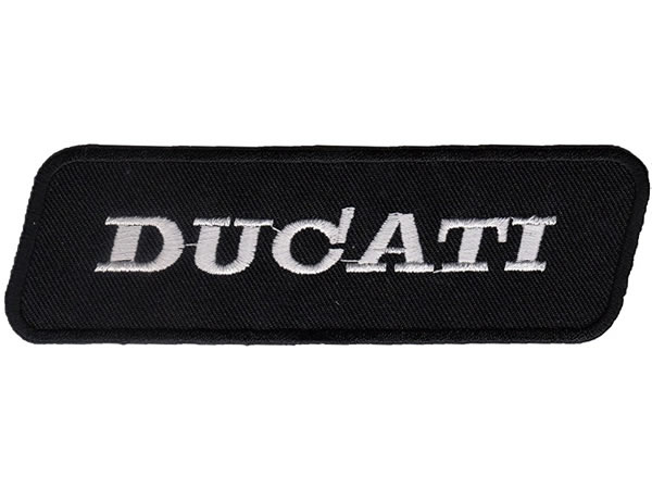 画像1: イタリア 刺繍ワッペン DUCATI 【カラー・ブラック】【カラー・ホワイト】