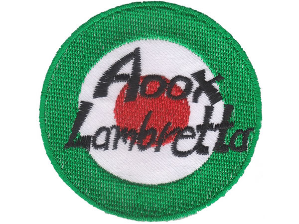 画像1: イタリア 刺繍ワッペン Aoox Lambretta【カラー・ホワイト】【カラー・ブラック】【カラー・ レッド】【カラー・ グリーン】