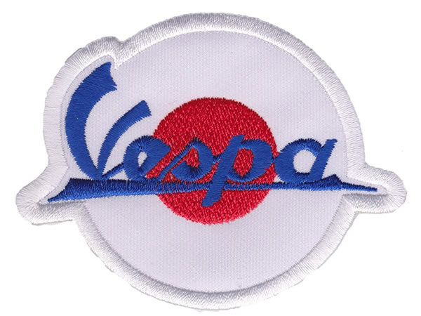 画像1: イタリア 刺繍ワッペン Vespa【カラー・ホワイト】【カラー・ レッド】【カラー・ ブルー】