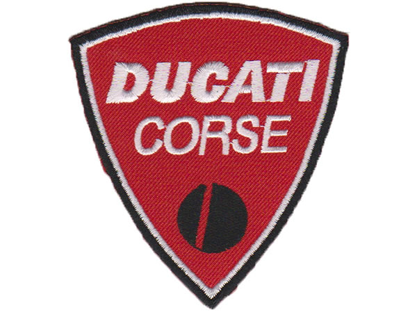 画像1: イタリア 刺繍ワッペン DUCATI CORSE【カラー・ホワイト】【カラー・レッド】【カラー・ブラック】