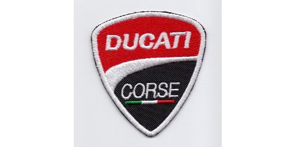 画像1: イタリア 刺繍ワッペン DUCATI 【カラー・ホワイト】【カラー・レッド】【カラー・ブラック】