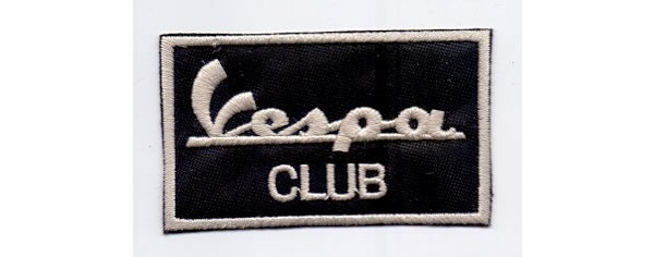 画像1: イタリア 刺繍ワッペン Vespa CLUB【カラー・ホワイト】【カラー・ブラック】