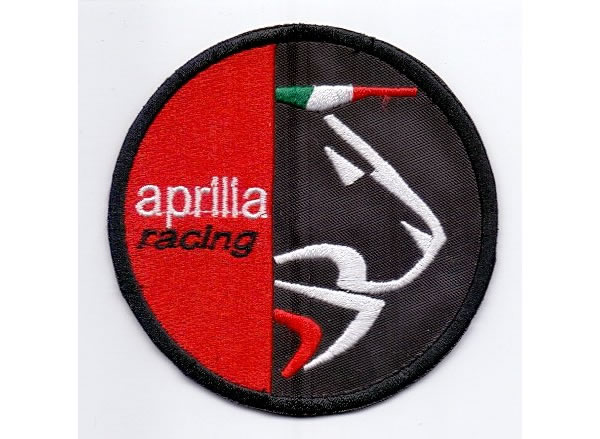 画像1: イタリア 刺繍ワッペン APRILIA RACING 【カラー・ホワイト】【カラー・レッド】【カラー・ブラック】