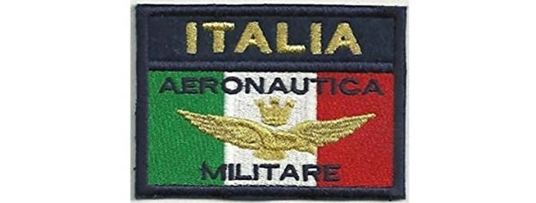 画像1: イタリア 刺繍ワッペン ITALIA AERONAUTICA MILITARE 【カラー・ホワイト】【カラー・レッド】【カラー・グリーン】
