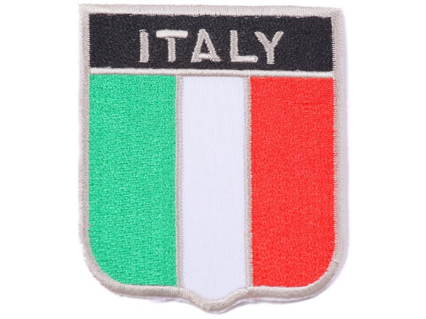 画像1: イタリア 刺繍ワッペン イタリア国旗 【カラー・ホワイト】【カラー・レッド】【カラー・グリーン】