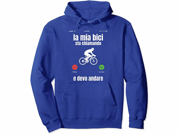 画像3: 【4色展開】イタリア語おもしろプルオーバー パーカー ユニセックス「自転車が呼んでいる、だから行かないと」メンズ レディス S-XXL サイクリスト向け