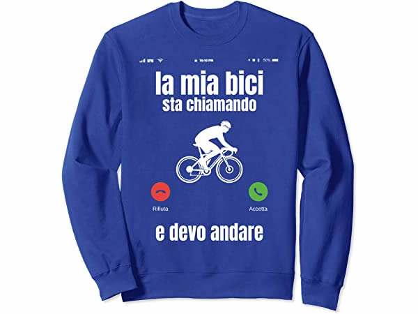 画像3: 【4色展開】イタリア語おもしろトレーナー ユニセックス メンズ レディス「自転車が呼んでいる、だから行かないと」メンズ レディス S-XXL サイクリスト向け