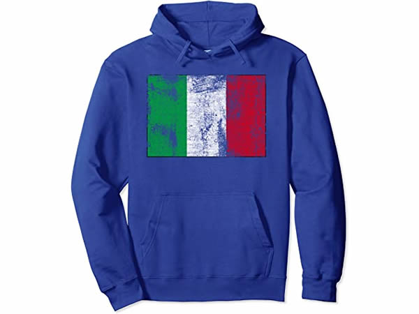 画像3: 【5色展開】イタリア語プルオーバー パーカー ユニセックス「ヴィンテージ風イタリア国旗」メンズ レディス S-XXL