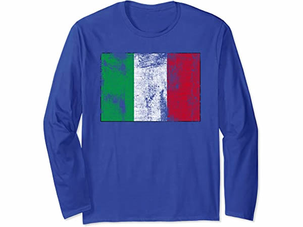 画像3: 【5色展開】イタリア語長袖Tシャツ ユニセックス 「ヴィンテージ風イタリア国旗」メンズ レディス S-XXL